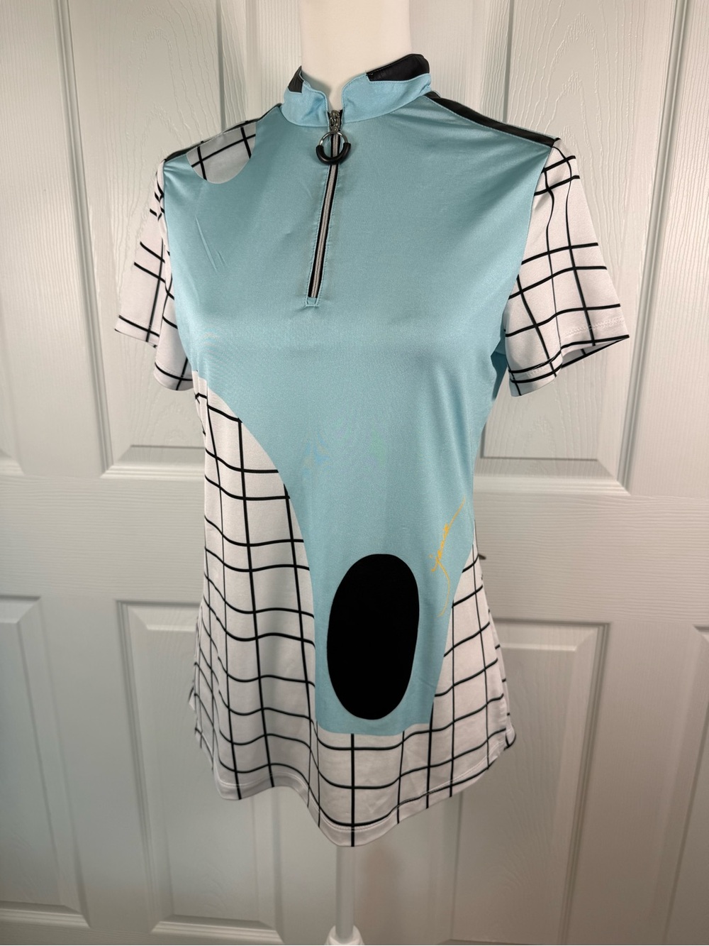 Jamie Sadock Sleeveless 1/4 Zip Golf Tennis Pickleball Top Multicolor S